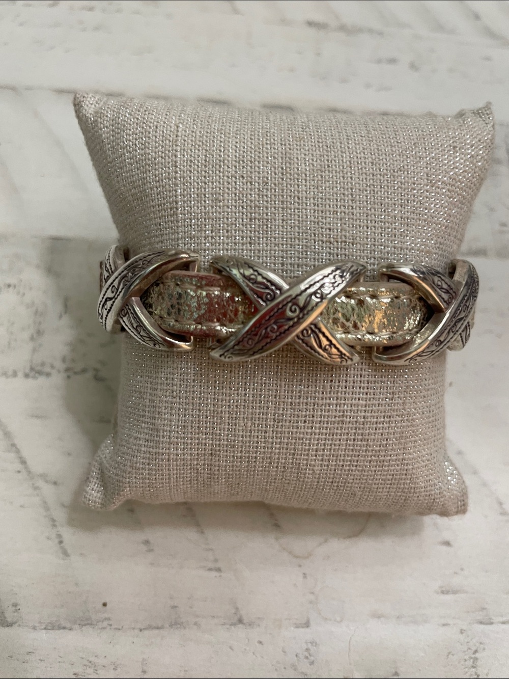 Brighton Silver and Gold Braided Women’s Bracelet